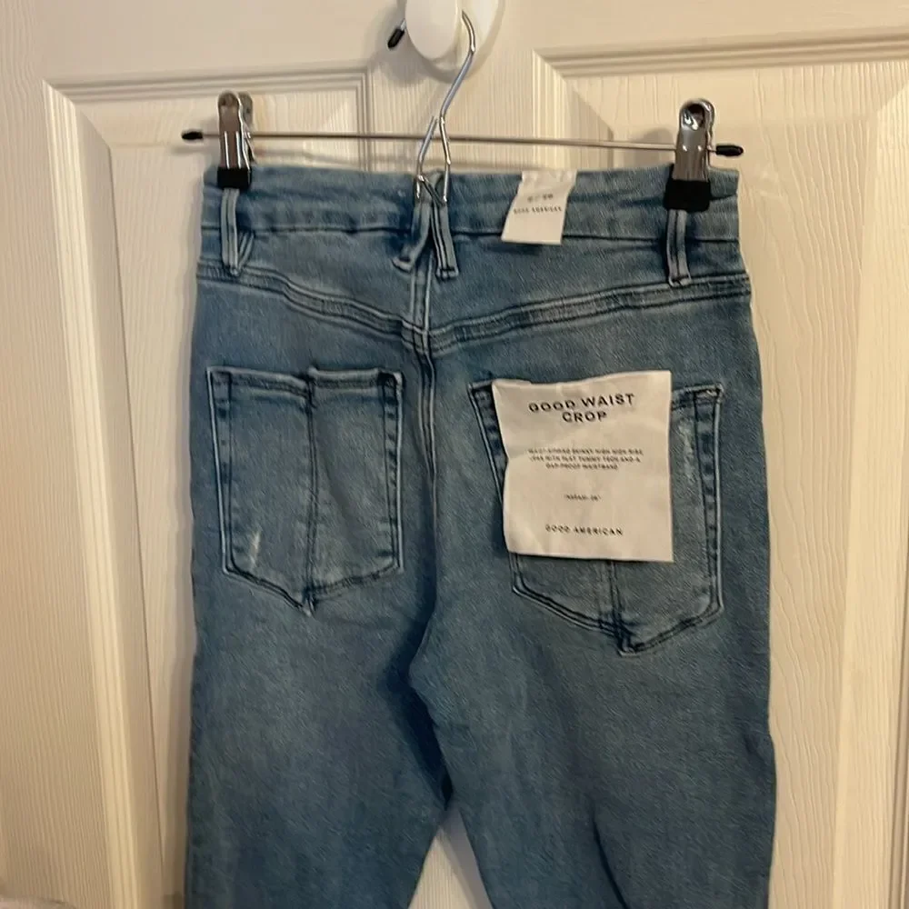 Good American Good Waist Crop Jeans Size 2/26 inseam NWT - Picture 7 of 8